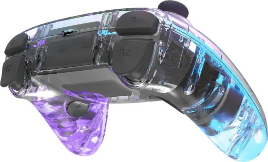 SPEEDLINK RAIT NX RGB Gamepad - Wireless/Wired - for PC/Android/Switch OLED/Lite, clear transparent