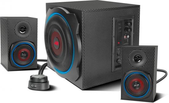 SPEEDLINK GRAVITY CARBON RGB 2.1 Subwoofer System, black