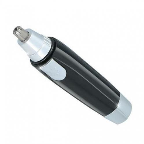 Elektrischer Nasenhaarschneider mit ergonomischem Schwarz-Silber-Design