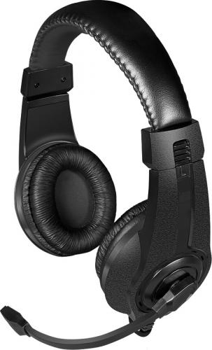 Schwarzes Over-Ear-Headset mit Mikrofon für klare Kommunikation und hohen Tragekomfort