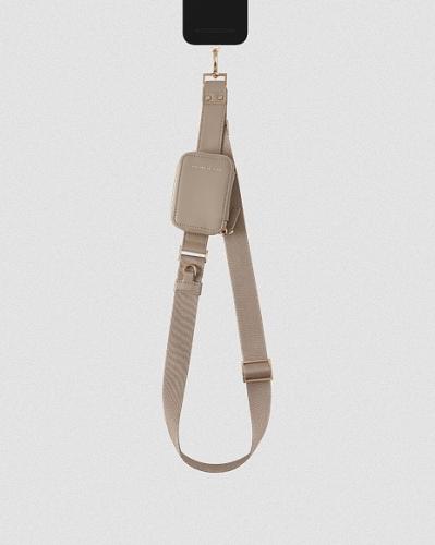 Beige Gürteltasche mit verstellbarem Riemen, ideal für den täglichen Gebrauch