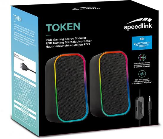 SPEEDLINK TOKEN RGB Gaming Stereo Speaker, black