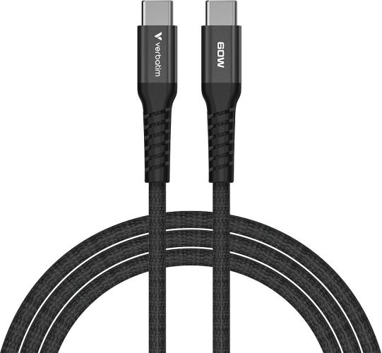 VERBATIM SYNC & Charge USB C to USB C 60W Magnetic 120 CM - Black