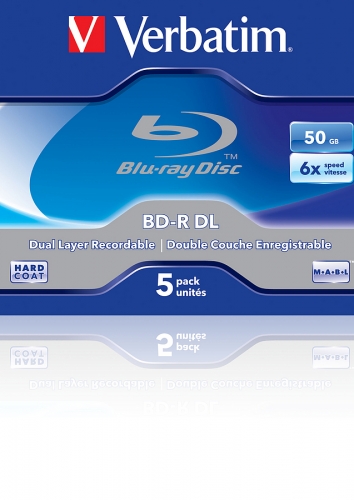 Verbatim Blu-ray Disc 50GB BD-R DL in 5er Packung