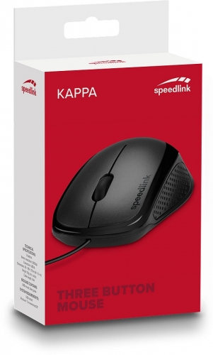 Verpackung der Speedlink Kappa Drei-Tasten-Maus in Schwarz