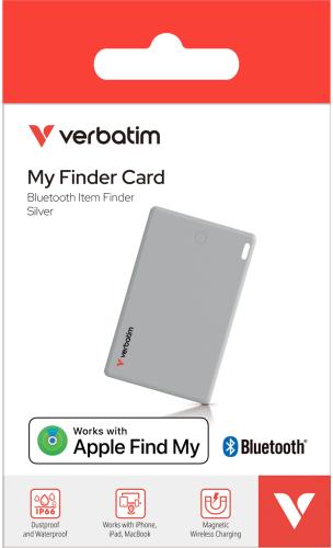 VERBATIM MYFCR-01S My Finder Card Bluetooth Item Finder 1 pack Silver