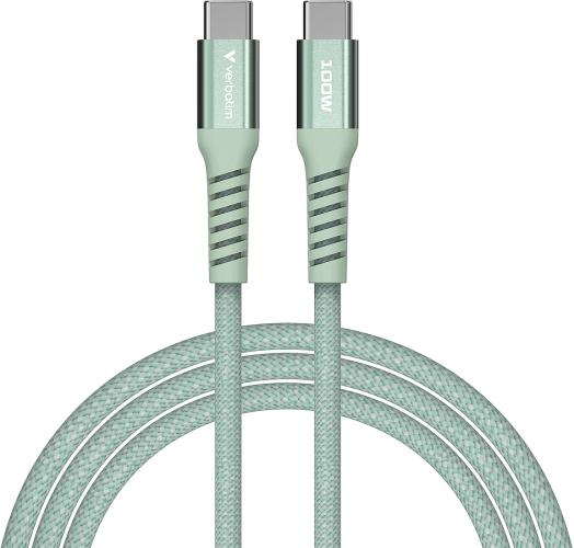 VERBATIM SYNC & Charger USB C to USB C 100W Magnetic 120 CM - Green