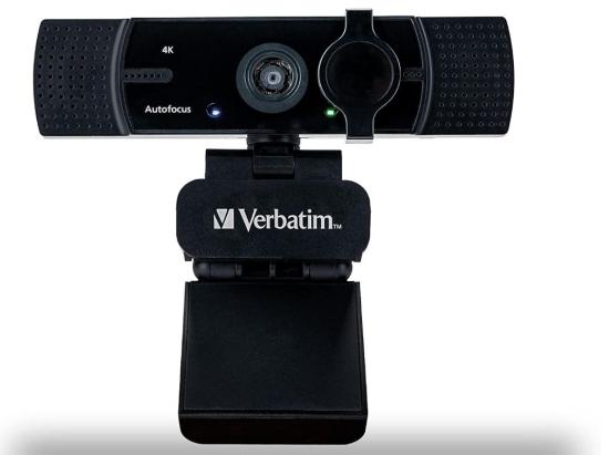 Moderne Verbatim Webcam mit 4K Auflösung und Autofokus, ideal für Videokonferenzen