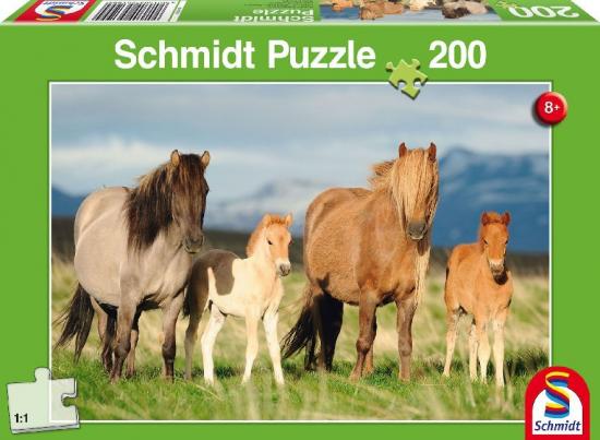 SCHMIDT SPIELE Pferdefamilie, Kinderpuzzle, 200 Teile
