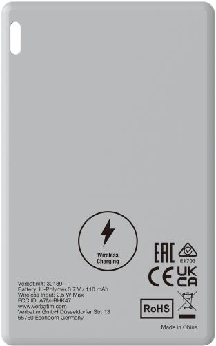 VERBATIM MYFCR-01S My Finder Card Bluetooth Item Finder 1 pack Silver