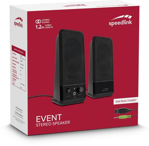 SPEEDLINK EVENT Stereo Speakers, black