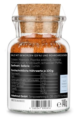 Gewürzglas von Ankerkraut mit Salz, Paprika und weiteren Gewürzen, 140g