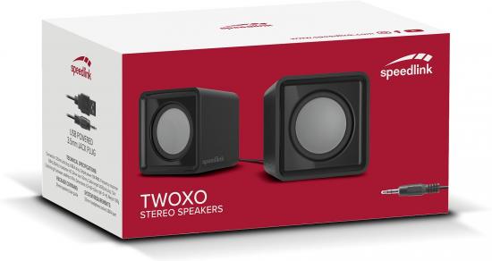 SPEEDLINK TWOXO Stereo Speakers, black
