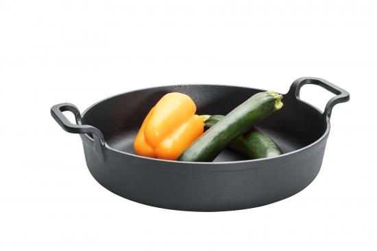 CHEF CUISINE Gusseiserne BBQ Pfanne 31 x 5,5 cm 3,5 kg