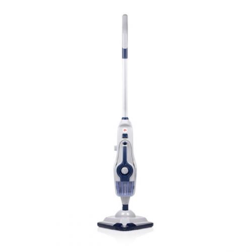 Weißer Dampfreiniger mit ergonomischem Griff und Dreiecksdüse