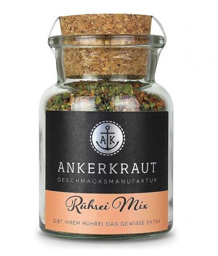 Glas mit Ankerkraut Rührei Mix Gewürzmischung und Korkverschluss