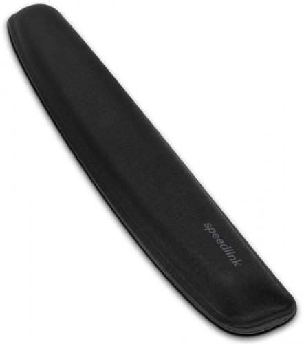 Schwarze ergonomische Handballenauflage zur Unterstützung beim Tippen