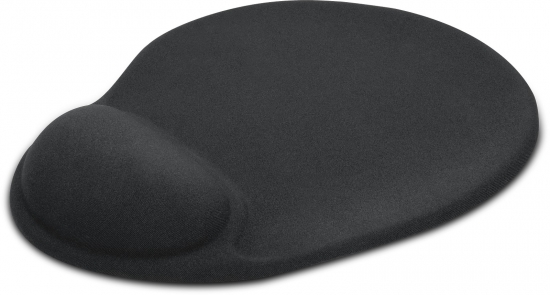 Schwarzes ergonomisches Mauspad mit integrierter Handgelenkstütze