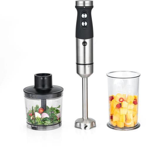 WILFA Stabmixer FUSION mit Zubehör, 1000W, SM2B-1000FP, schwarz