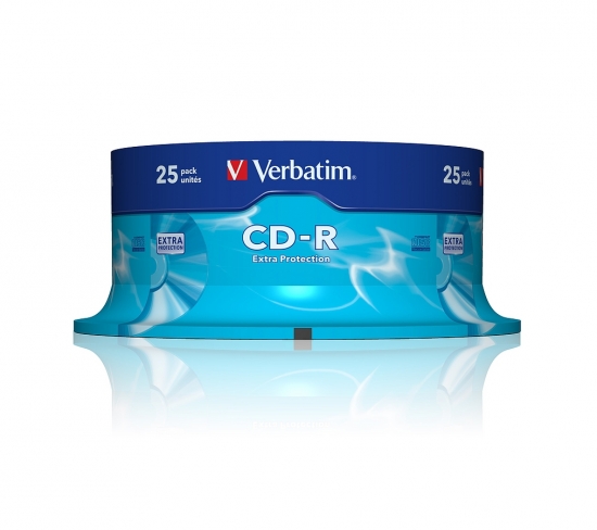 Verbatim CD-R mit Extra Schutz, 25 Stück Spindelcase in Blau
