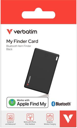 VERBATIM MYFCR-01B My Finder Card Bluetooth Item Finder 1 pack Black