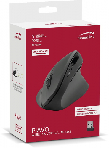 Verpackung der Speedlink PIAVO kabellosen vertikalen Maus mit ergonomischem Design