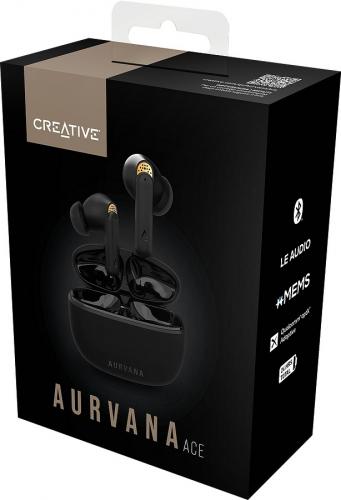 Verpackung der Creative Aurvana Ace kabellosen In-Ear-Kopfhörer in Schwarz
