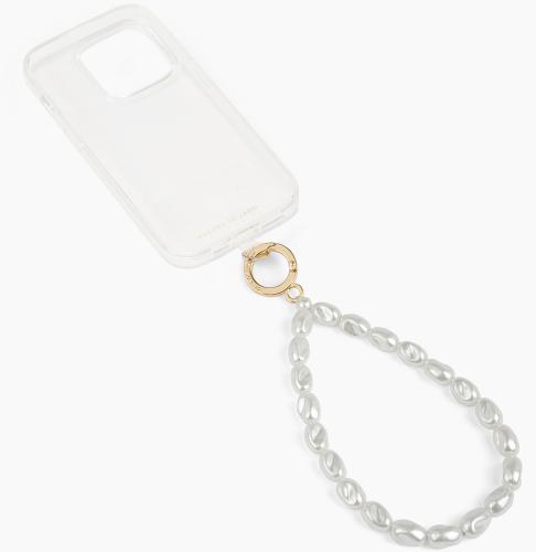 Transparente Smartphone-Schutzhülle mit elegantem Perlenarmband