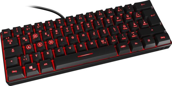 SPEEDLINK LETOS RGB 60% Gaming Keyboard, black - DE layout