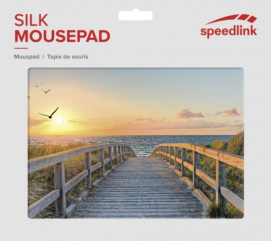 Speedlink Mauspad mit Holzsteg zum Strand und Sonnenuntergang