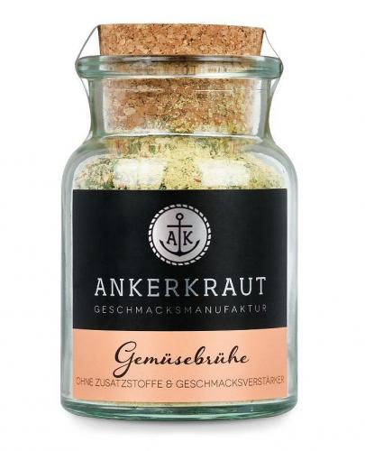 Glas mit Ankerkraut Gemüsebrühe, natürliche Zutaten, ohne Geschmacksverstärker