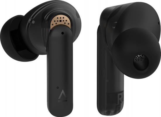 Schwarze kabellose In-Ear-Kopfhörer, moderne und ergonomische Gestaltung
