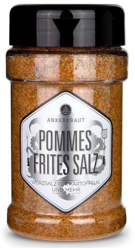 Glas mit Ankerkraut Pommes Frites Salz, einem Würzsalz für Kartoffelgerichte und mehr, 165g Inhalt