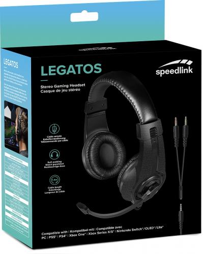 SPEEDLINK LEGATOS Stereo Gaming Headset - for PC/PS5/PS4/Xbox Series X/S/Switch/OLED/Lite, black