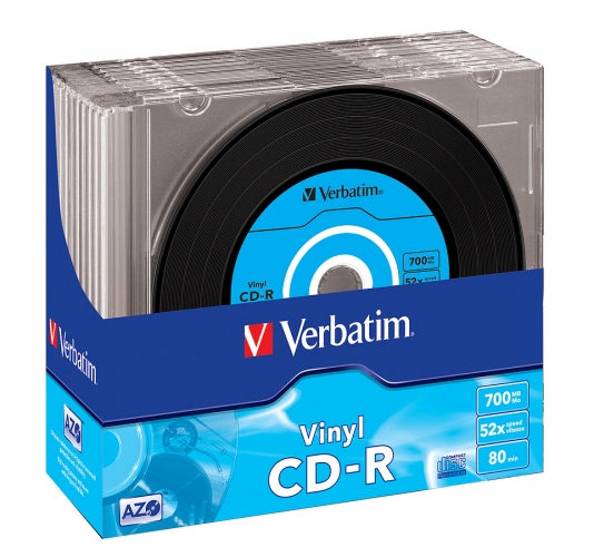Verbatim Vinyl CD-R, 700 MB Speicherkapazität, 10er Pack in Hüllen
