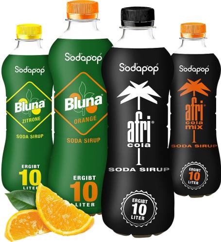 SODAPOP BLUNA & AFRI Sirup 4er Set (je 1 Flasche)