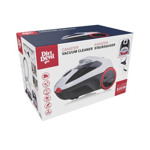 Dirt Devil Staubsauger Verpackung mit 800W Leistung, Rot-Schwarz