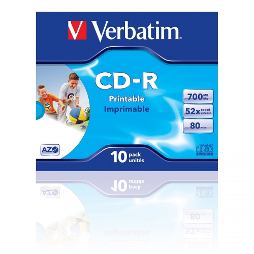 Verbatim CD-R 700MB 52x, bedruckbare CDs im 10er Pack