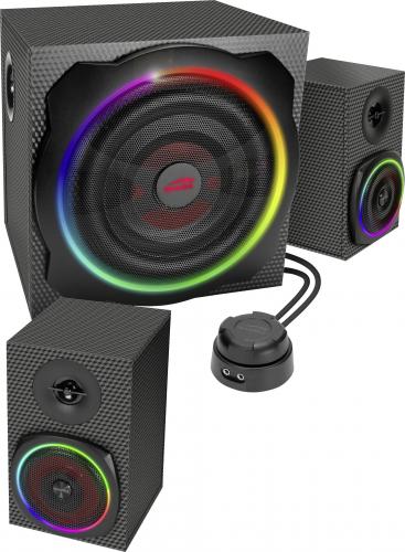SPEEDLINK GRAVITY CARBON RGB 2.1 Subwoofer System, black