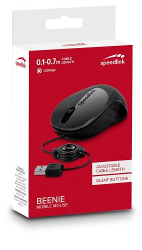 SPEEDLINK BEENIE Mobile Mouse - Wired USB, black