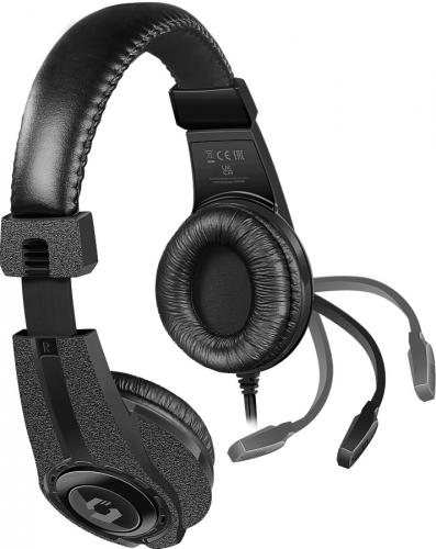 Schwarzes Over-Ear-Headset mit weichen Ohrpolstern und abnehmbarem Mikrofon, ideal für Gaming und Kommunikation