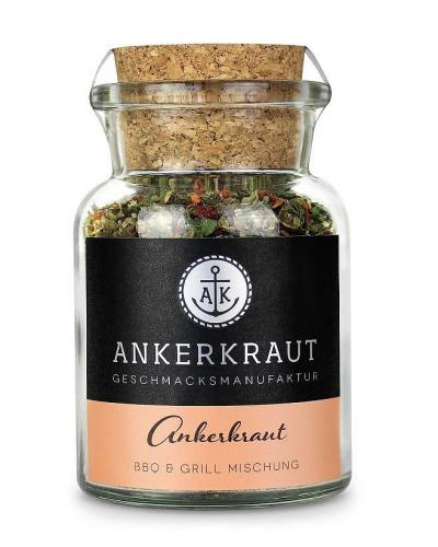 Verschlossene Ankerkraut BBQ & Grill Gewürzmischung in einem Glas mit Korkverschluss
