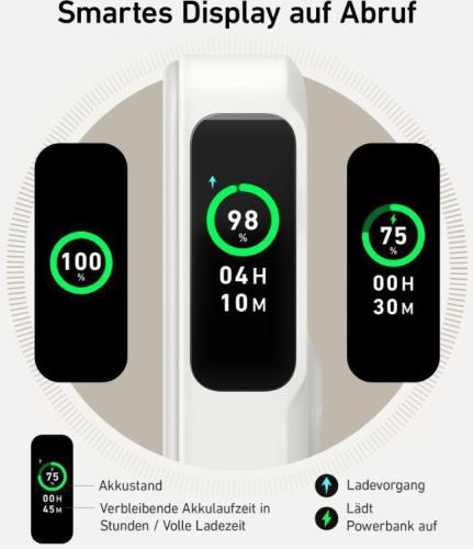 Anzeige von Akkustand und Ladezeit auf einer intelligenten Ladestation mit Display