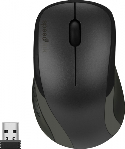 Schwarze kabellose optische Maus mit USB-Empfänger