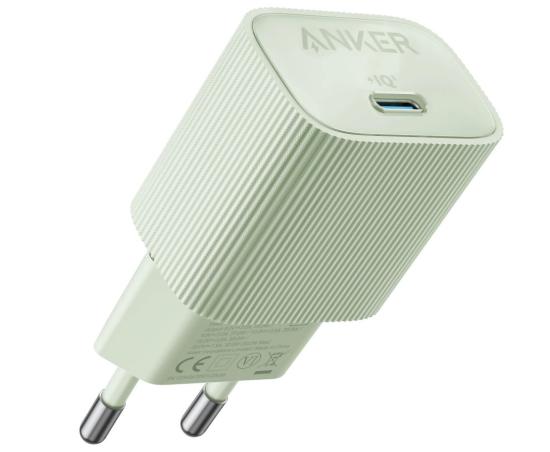 Anker Ladegerät, USB-C, schnelles Aufladen, Grün