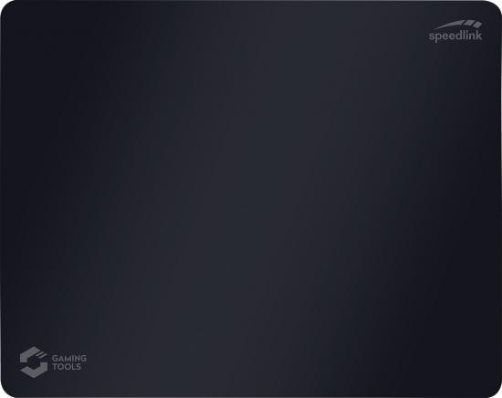 Schwarzes Gaming-Mauspad mit Speedlink-Logo in der Ecke