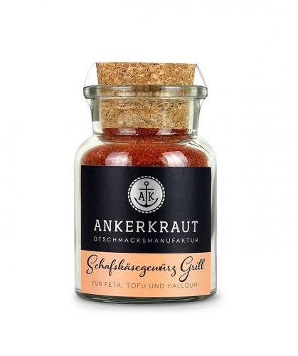 Glas mit Ankerkraut Schafskäsegewürz für den Grill, ideal für Feta, Tofu und Halloumi