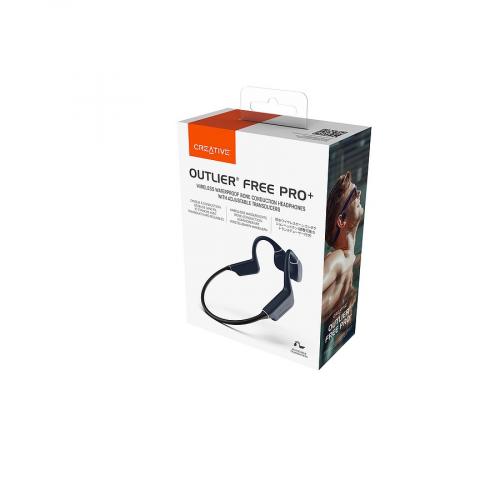 Verpackung der Creative Outlier Free Pro+ Kopfhörer mit Bone Conduction Technologie