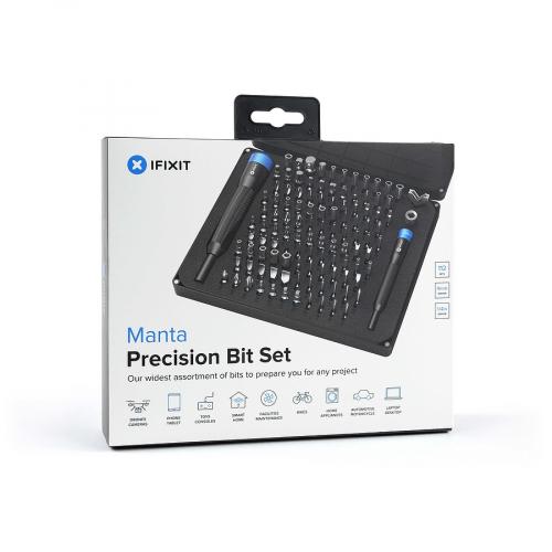 IFIXIT Manta Driver Kit, Präzisions Bit Set mit 112 Bits, 4mm + 1/4" Driver